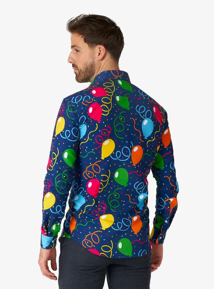 Confetti Balloons Button-Up Shirt