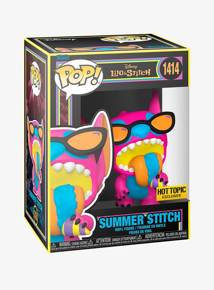 Funko Disney Lilo & Stitch Pop! Summer Stitch Blacklight Vinyl Figure Hot Topic Exclusive