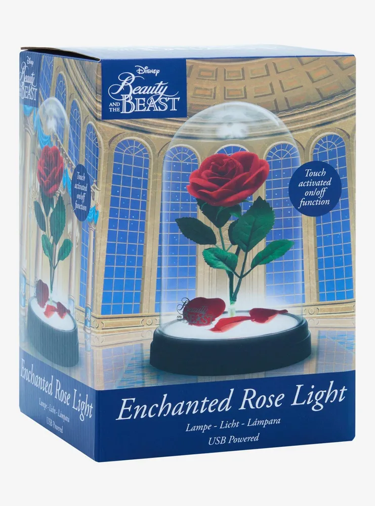 Disney Beauty And The Beast Enchanted Rose Lamp