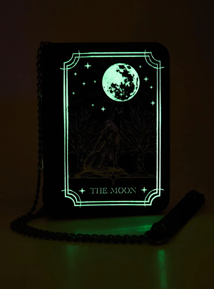 Cosmic Aura Wolf Moon Glow-In-The-Dark Tarot Crossbody Bag