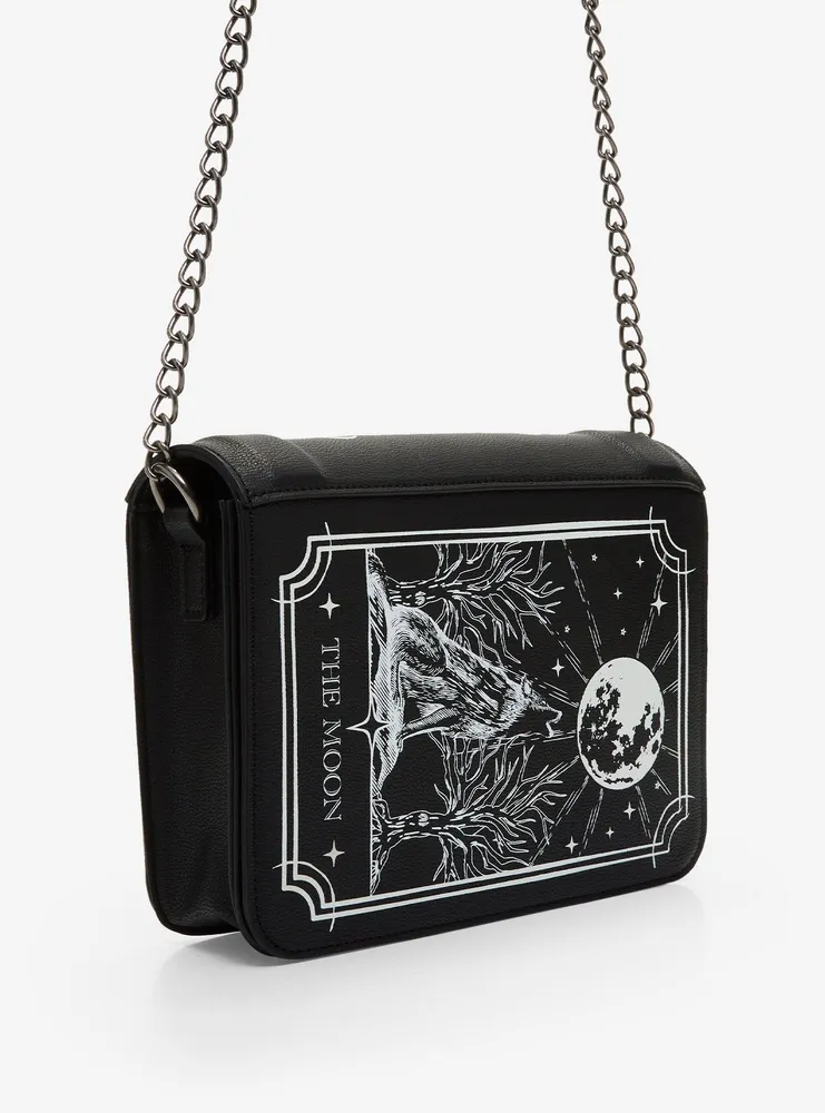 Cosmic Aura Wolf Moon Glow-In-The-Dark Tarot Crossbody Bag