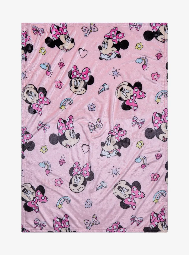 Disney Minnie Mouse Character Hugger Pillow & Silk Touch Throw Set