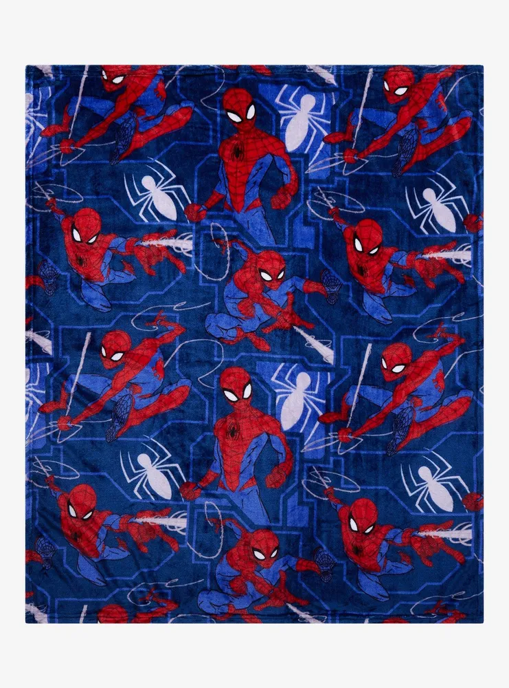 Hot Topic Marvel Spider-Man Character Hugger Pillow & Silk Touch Throw Set