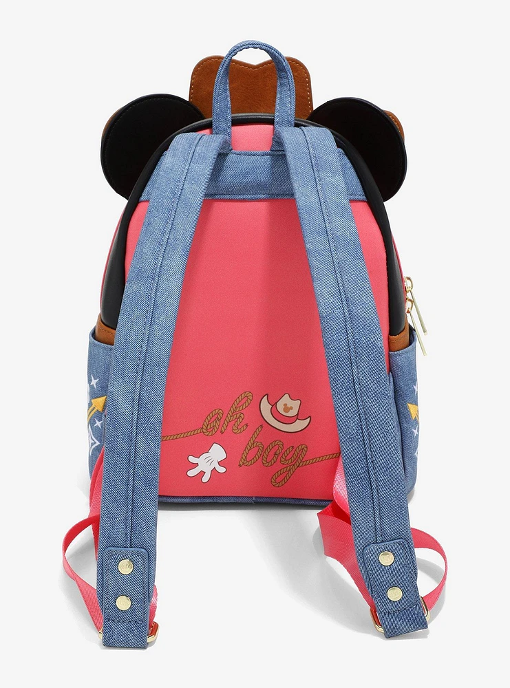 Loungefly Disney Mickey Mouse Western Mini Backpack
