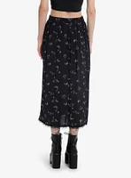 Daisy Street Cherub & Butterfly Slit Midi Skirt