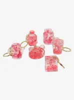 Pink Flower Floating Blind Bag Keychain