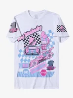 My Melody Racing Collage Boyfriend Fit Girls T-Shirt