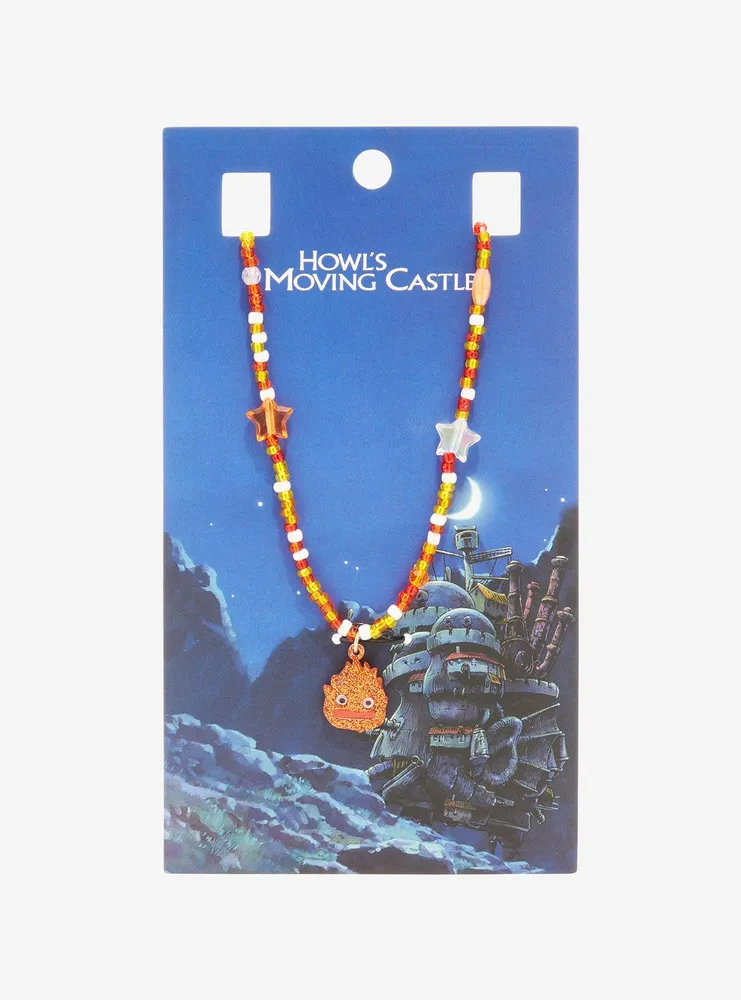 Studio Ghibli Howl's Moving Castle Calcifer Beaded Charm Necklace - BoxLunch Exclusive