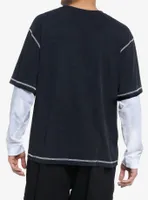 Framed Skull Twofer Long-Sleeve T-Shirt