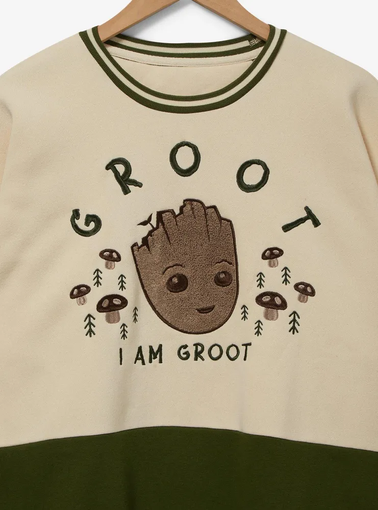 Marvel Guardians of the Galaxy Groot Panel Crewneck - BoxLunch Exclusive