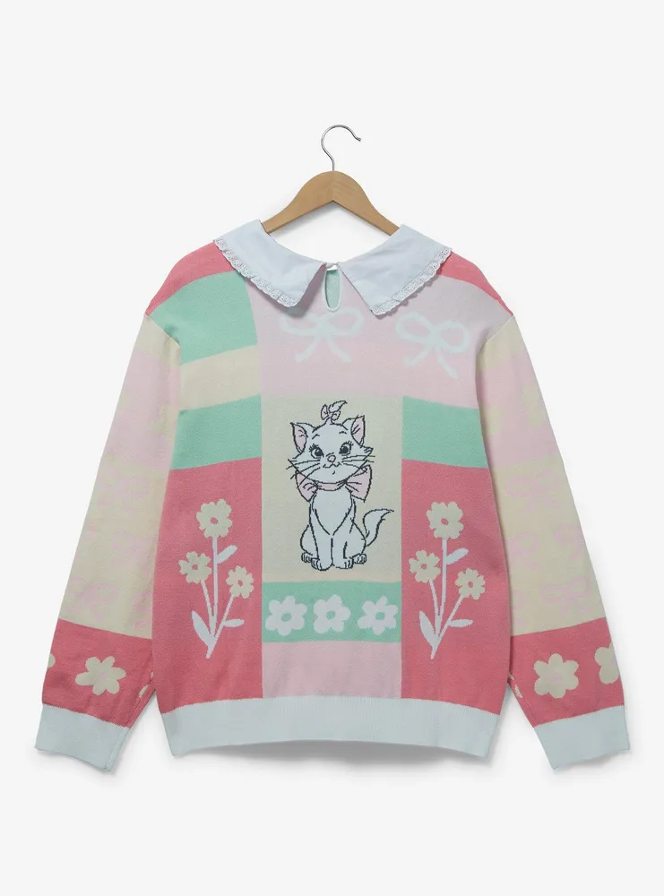 Disney The Aristocats Marie Floral Collared Women's Plus Sweater - BoxLunch Exclusive