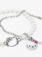 Hello Kitty Bling Pearl Bracelet Set