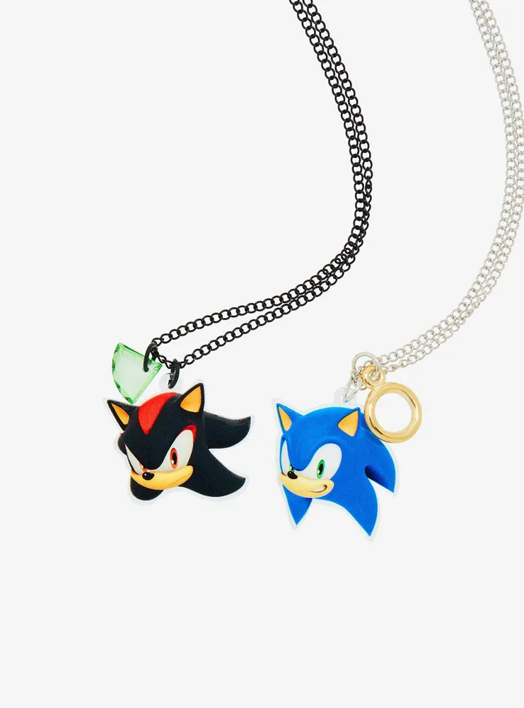 Sonic The Hedgehog Shadow & Sonic Items Best Friend Necklace Set