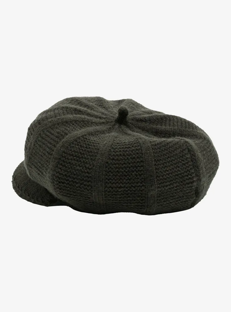 Grunge Green Knit Cabbie Hat