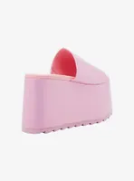 YRU Pastel Pink Platform Sandals