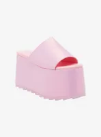 YRU Pastel Pink Platform Sandals