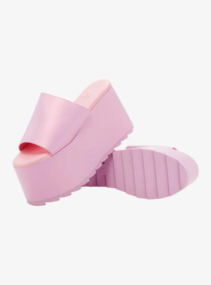 YRU Pastel Pink Platform Sandals
