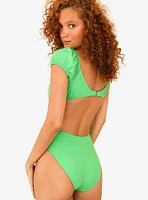 Dippin' Daisy's Santa Cruz Swim One Piece Paradise Palms Green