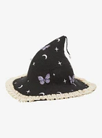 Moons & Butterflies Ruffled Witch Hat