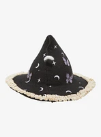 Moons & Butterflies Ruffled Witch Hat