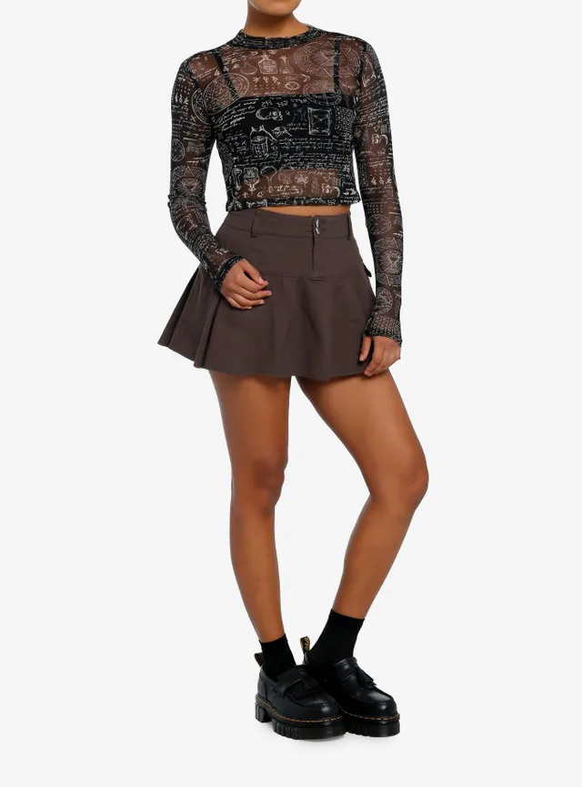 Willow & Root Mesh Corset Cropped Tank Top