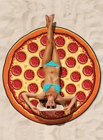 Gigantic Pizza Beach Towel Blanket