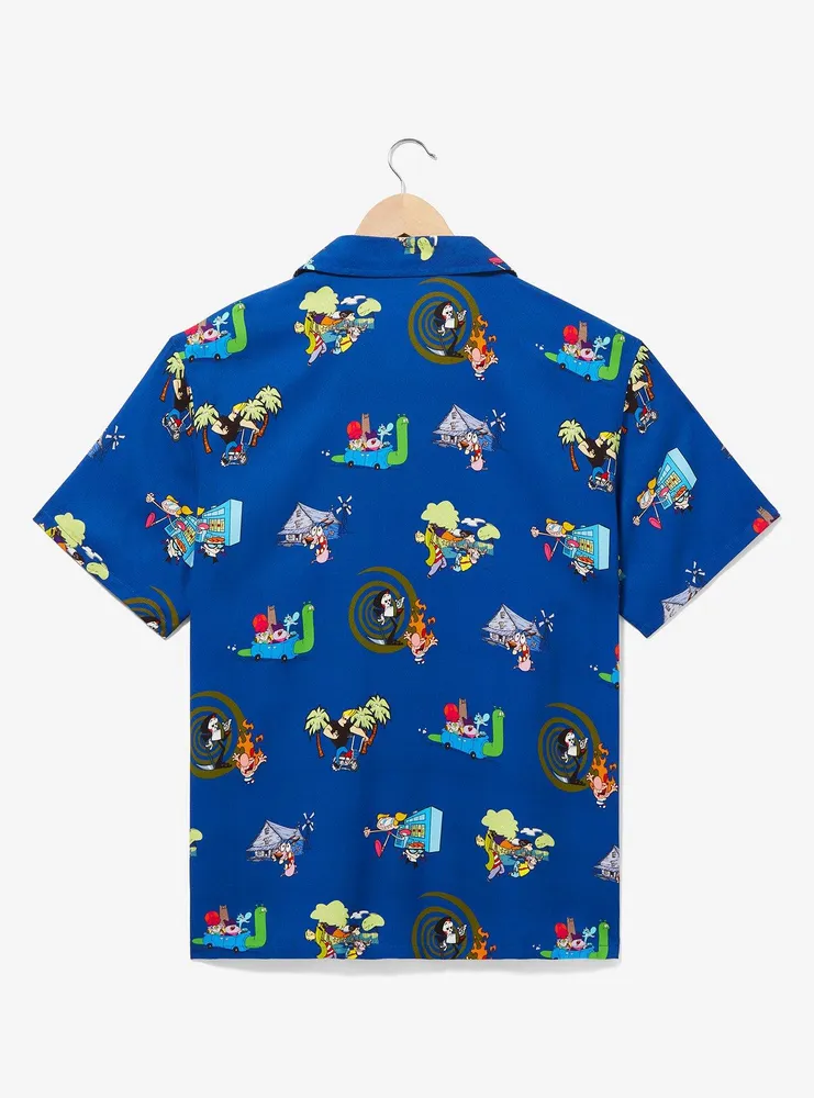 Cartoon Network Characters Allover Print Woven Button-Up
