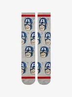 Marvel Captain America Allover Print Crew Socks 0 BoxLunch Exclusive