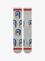 Marvel Captain America Allover Print Crew Socks 0 BoxLunch Exclusive