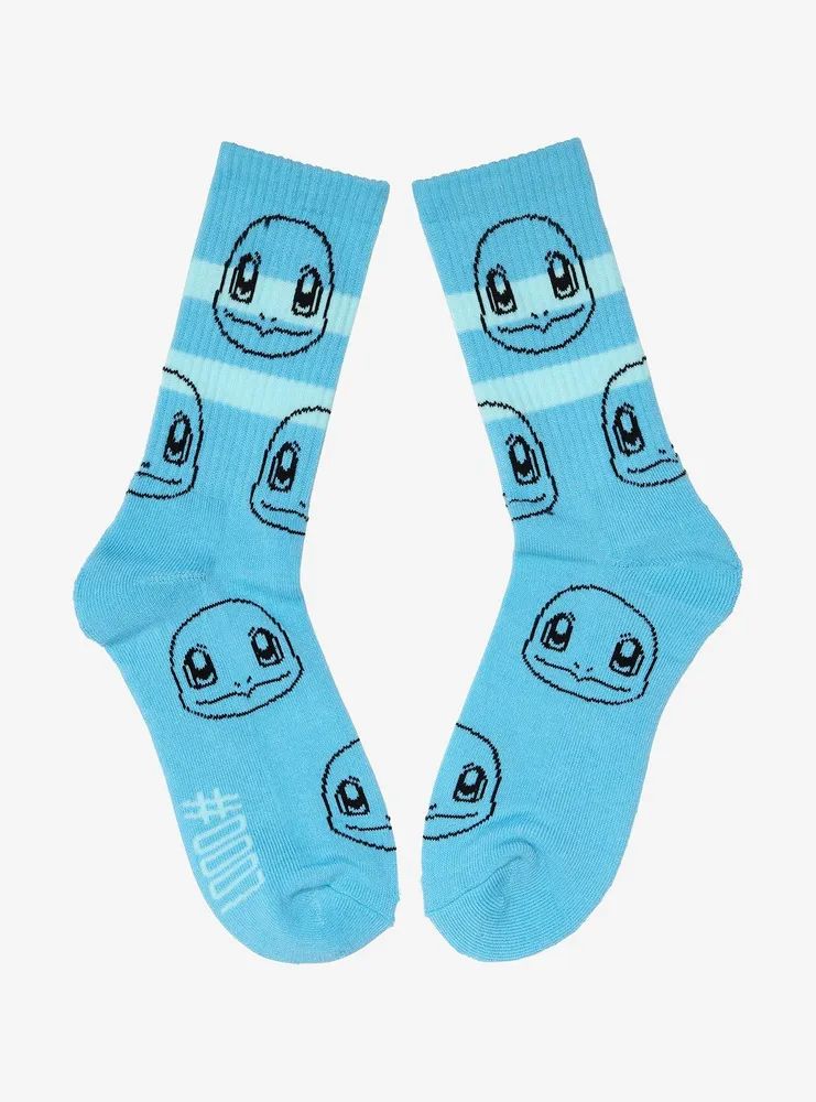 Pokémon Squirtle Striped Allover Print Crew Socks - BoxLunch Exclusive