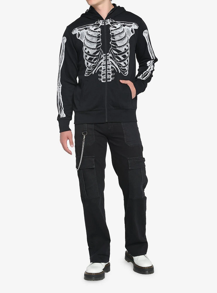 Skeleton Face Full-Zip Hoodie