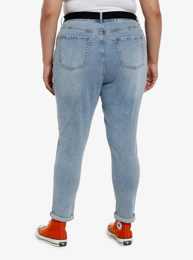 Disney Goofy Mom Jeans With Belt Plus