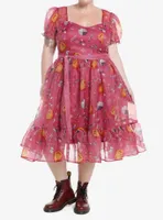 Studio Ghibli Howl's Moving Castle Calcifer Organza Tiered Dress Plus