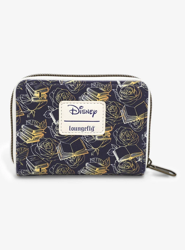 Loungefly Disney Beauty And The Beast Belle & Friends Mini Zipper Wallet