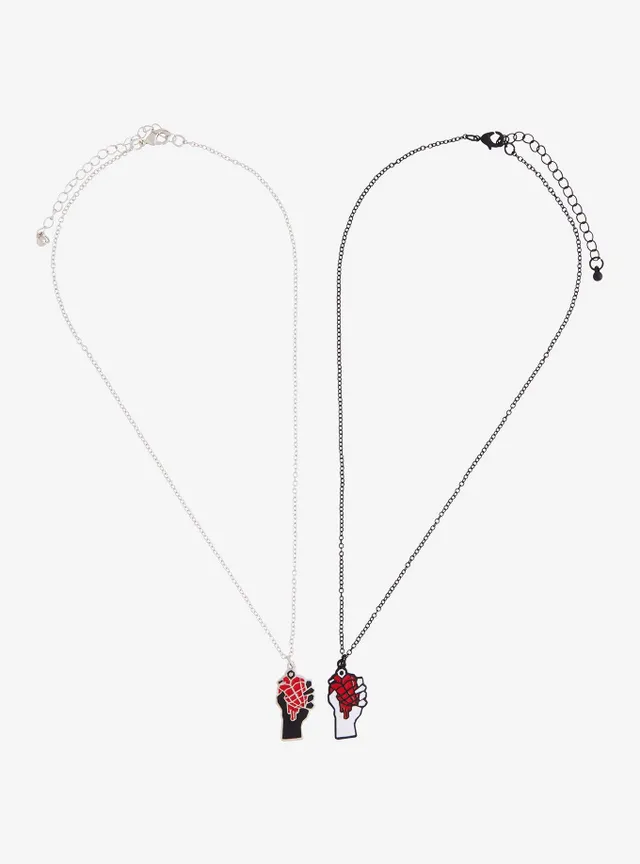 Best Friends Mood Icon Pendant Black Cord Necklaces - 3 Pack