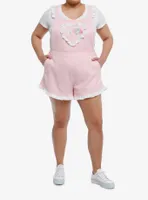 My Melody & Sweet Piano Lace Heart Shortalls Plus