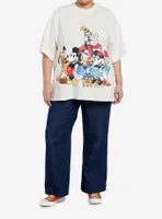 Disney Mickey Mouse And Friends Front & Back Group Girls Oversized T-Shirt Plus