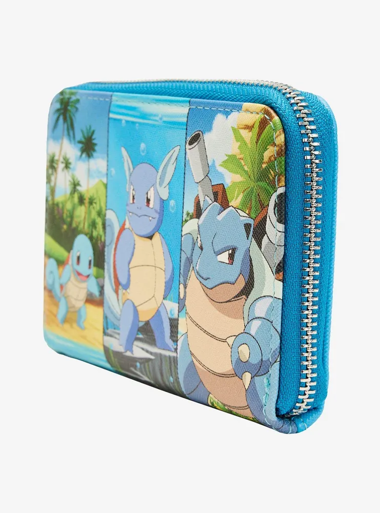 Loungefly Pokemon Squirtle Evolution Zipper Wallet