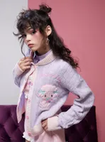 My Melody & Sweet Piano Cable Knit Girls Cardigan