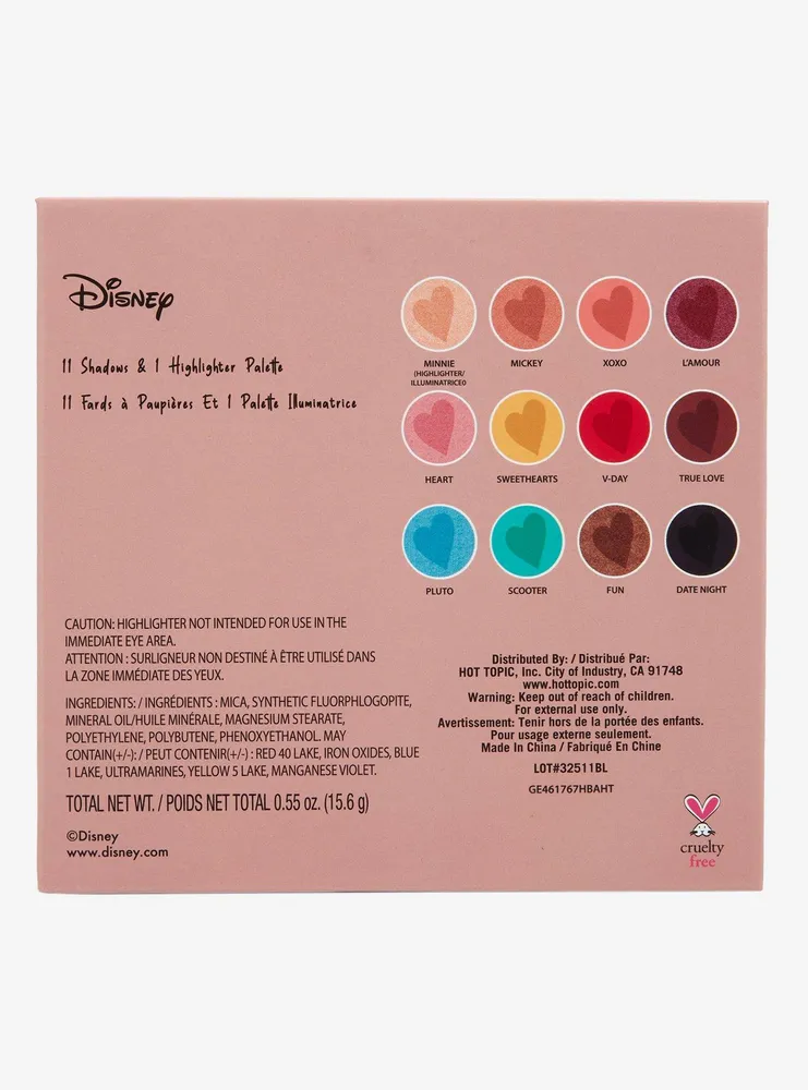 Disney Mickey Mouse & Minnie Mouse Love Eyeshadow & Highlighter Palette