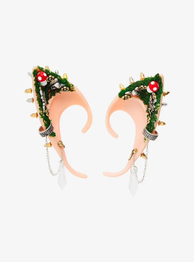 Thorn & Fable Fairy Moss Mushroom Molded Ear Cuffs