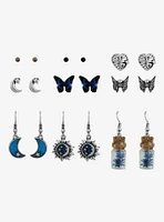 Cosmic Aura Blue Celestial Earring Set