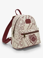 Loungefly Harry Potter Maroon Marauder's Map Mini Backpack