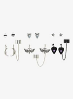 Cosmic Aura Planchette Moth Cuff Earring Set