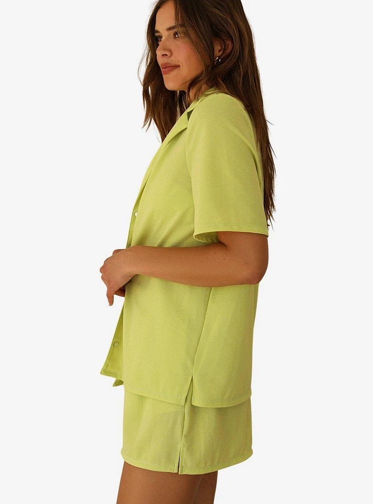 Dippin' Daisy's Mary-Kate Swim Top Cover-Up Lime Green