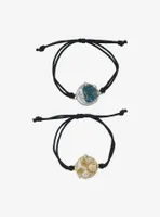 Cosmic Aura Celestial Dried Flower Best Friend Bracelet Set