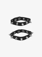 Social Collision® Spike Skull Bracelet Set