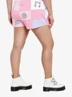 Pink Gamer Patch Girls Lounge Shorts Plus