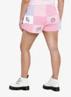 Pink Gamer Patch Girls Lounge Shorts Plus