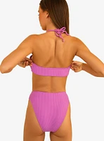 Dippin' Daisy's Amalfi Swim Top Vivid Violet Ribbed